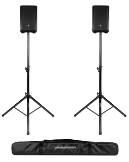 Gator Rok-It RI-SPKRSTDSET-250-AL Aluminum Tripod Speaker Stand Set with Deluxe Bag