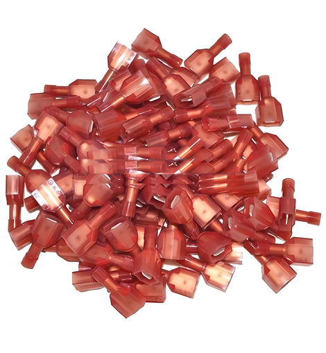 Install Bay RNMD250F Red Nylon Male Quick Disconnect 22-18 Gauge .250