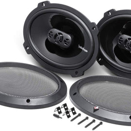 2 Rockford Fosgate P1694 6x9" Punch 300W Car Audio Speakers+2 Sealed Enclosures