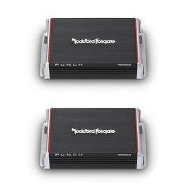 2 Rockford Fosgate PBR400X4D 400W Compact 4 Channel Punch Series Class D Amplifier 50 watts RMS x 4