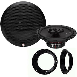 For Harley Touring Rockford Speaker Package & American Terminal Speaker Adapter Install Kit Stereo Radio