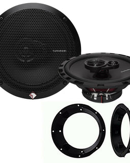 For Harley Touring Rockford Speaker Package & American Terminal Speaker Adapter Install Kit Stereo Radio