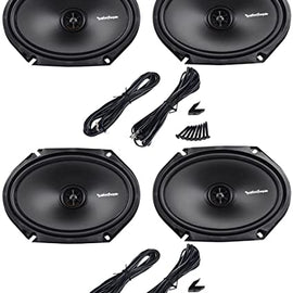 4 Rockford Fosgate 6x8 110W 2 Way Car Coaxial Speakers Stereo