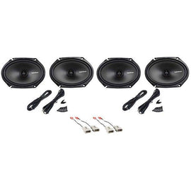 Front+Rear Rockford Fosgate Factory Speaker Replacement Kit For 93-02 Mazda 626