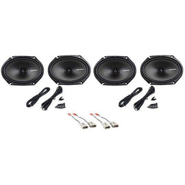 Front+Rear Rockford Fosgate Factory Speaker Replacement For 1991-94 Mazda Navajo