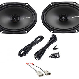 Rear Rockford Fosgate R168X2 6x8 Inch Speaker Replacement Kit For 1995-2003 Ford Windstar