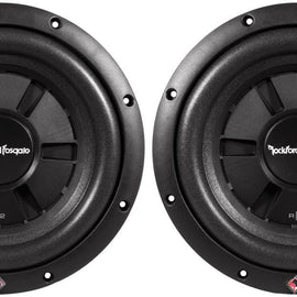 2 Rockford Fosgate Prime R2SD4-10 prime stage  400W Max (200W RMS) 10" shallow mount dual 4-ohm voice coils subwoofer