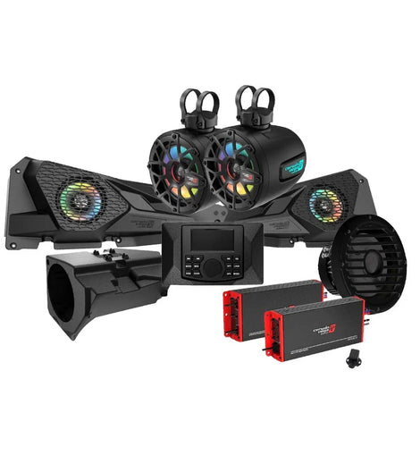 Cerwin Vega RPMRZRKM23 2014+ RZR XP 710W Complete Kit Dual Amplifiers Media Center 6.5