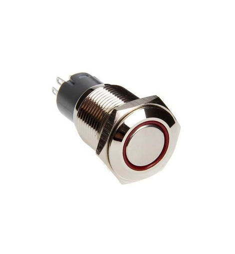 Race Sport Lighting RS-2P16MM-LEDR 16mm LED 2-Position On/Off Switch (Red) - Chrome Finish