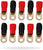 Patron P0GRT10 0 Gauge Gold Ring Terminal 10 Pack 1/0 AWG Wire Crimp Cable Red Black Boots 5/16