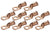 Install Bay CUR112 Uninsulated Ring Terminal 1 Gauge 1/2 inch Copper 10 Pack