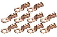 Install Bay CUR2516 Copper Uninsulated Ring Terminal 2 Gauge 5/16 Inch 10 Pack