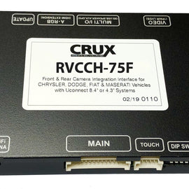 Crux RVCCH-75F Front & Rear Camera Integration Interface for CHRYSLER, DODGE, FIAT & MASERATI Vehicles with Uconnect 8.4 or 4.3” System