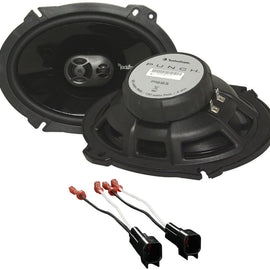 Rockford Fosgate P1683 6x8" Rear Speaker Replacement Kit & Absolute USA AS5600 Speaker Harness for 1999-2002 Lincoln Navigator