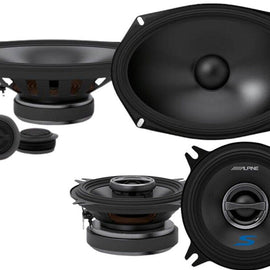 Alpine S-Series S-S69C 6"X9" 2-Way Component Speaker & S-S40 4" Coaxial Speakers