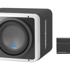 Alpine S-SB10V-PWR Halo 10" Bass Package Includes S-SB10V linkable 10" ported sub enclosure and KTA-200M compact 200-watt mono amplifier