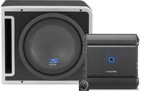 Alpine S-SB12V-BNDL Bass Boost Package Includes S-SB12V 12" ported enclosure, S-A60M amplifier, and RUX-KNOB.2 remote level control