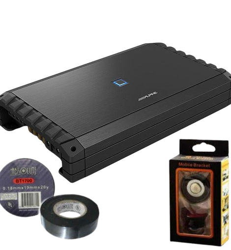 Alpine S2-A120M Class-D Mono Subwoofer Amplifier 1200W RMS Bundle