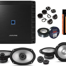 Alpine S2-S65C 6.5" Component, S2-S69 6x9" Speaker, S2-A36F Amplifier & PAK1