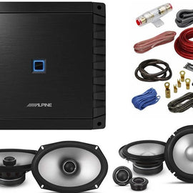 Alpine S2-S65C 6.5" Component S2-S69 6x9" Speaker S2-A36F Amplifier KIT4 AMP Kit