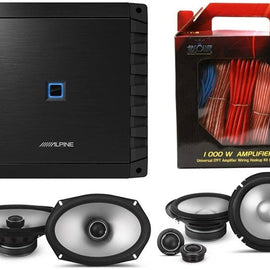 Alpine S2-S65C 6.5" Component S2-S69 6x9" Speaker S2-A36F Amplifier KIT8 AMP Kit