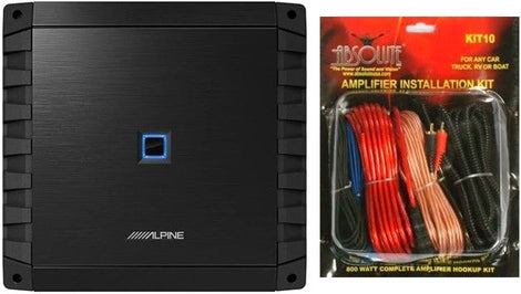 Alpine S2-A36F S-Series Class-D 4-Channel Car Amplifier & KIT10 Installation AMP Kit