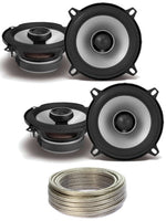 2 Pair Alpine S2-S50 Car Audio 5 1/4" 340W Speakers + 20' Speaker Wire Package