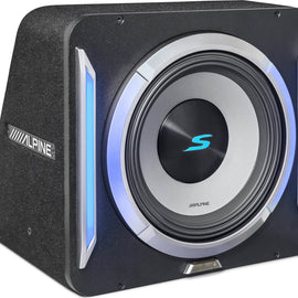 Alpine S2-SB10 PrismaLink™ S2-Series sealed subwoofer enclosure with 10" subwoofer and RGB lighting