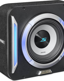 Alpine S2-SB8 PrismaLink™ S2-Series sealed subwoofer enclosure with 8" subwoofer and RGB lighting