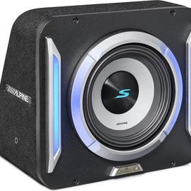 Alpine S2-SB8 PrismaLink™ S2-Series sealed subwoofer enclosure with 8" subwoofer and RGB lighting