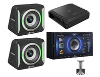 Alpine ILX-W670 Receiver 2 S2-SB8 PrismaLink Subwoofer S2-A60M Amplifier  KTX-LK8 Bundle