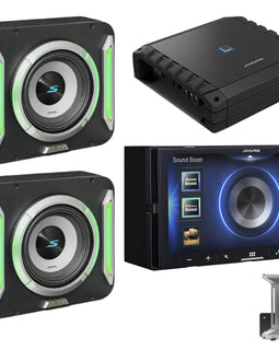 Alpine ILX-W670 Receiver, 2 S2-SB8 PrismaLink Subwoofer S2-A60M Amplifier,  KTX-LK8 Bundle