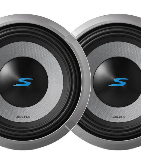 2 Alpine S2-W8D4 Car Subwoofers 900W Max 8