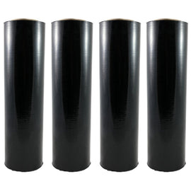 18" x 1500' 80 Ga 4 Rolls Pallet Wrap Stretch Film Hand Shrink Wrap 1500FT Black