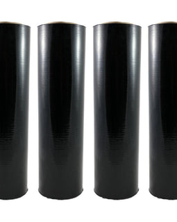 Absolute USA 4 BLACK Rolls 18"x 1500 FT Roll 80 Gauge Thick Stretch Packing Wrap Pallet Shrink Film