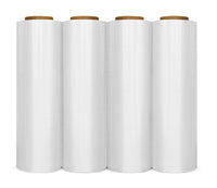 Absolute USA 4 Rolls 18-Inch Plastic Film Pallet Shrink Wrap, Clear 1500 sq ft