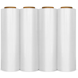 18" x 1500' 4 Rolls Pallet Wrap Stretch Film Hand Shrink Wrap 1500SQ Feet