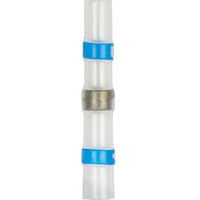 Install Bay SHSBBC Heat Shrink Blue Butt Connector w/Solder 16/14 GA - 10pk