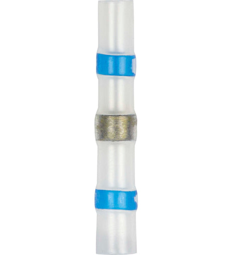 Install Bay SHSBBC Heat Shrink Blue Butt Connector w/Solder 16/14 GA - 10pk
