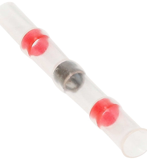 Install Bay SHSRBC-50 Heat Shrink Red Butt Connector w/Solder 22/18 GA - 50pk
