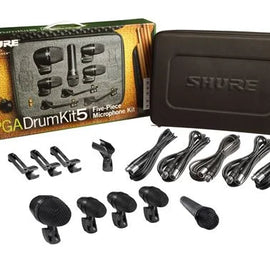 Shure PGADrumKit5 Alta 5-Piece Drum Mic Kit With Case