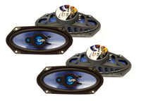 2 Pairs Sky Audio SK4109 4x10" 3 Way 350W Coaxil Car Speakers