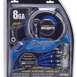 Stinger SK6681 8 Gauge 6000 Series Complete Amplifier Installation Kit 100% oxygen-free Copper