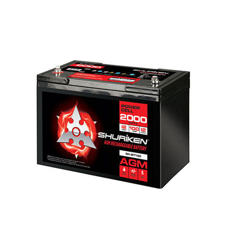 Shuriken SK-BT100 12V High Performance AGM Power Cell Battery for Systems Up To 2000 Watts