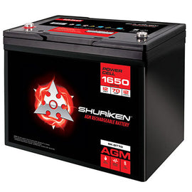 Shuriken SK-BT70 12V High Performance AGM Power Cell Battery for Systems Up To 1650 Watts