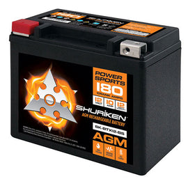 Shuriken SK-BTX12-BS 180 CRANK AMPS / 10AMP HOURS AGM Power Sports 12V Battery