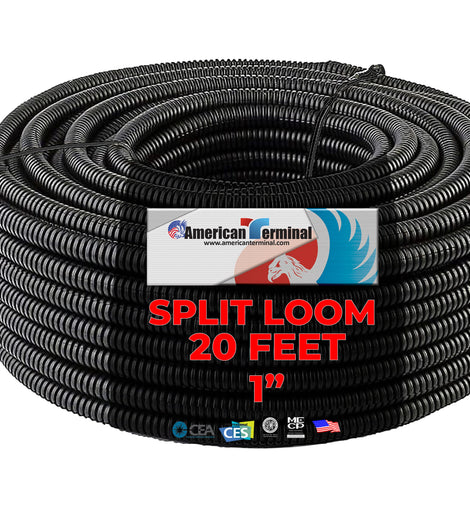 Conduit Hose Cover Auto Home Marine Black 20' Feet 1