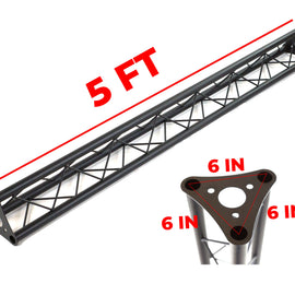 2 MR DJ LSBT5-6 5FT Triangle Bolted Truss Extension Heavy Duty DJ Lighting Truss Segment
