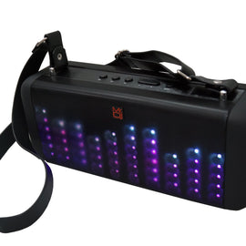 MR DJ SOUL Double 4" Portable Power Active Bluetooth Rechargeable LED Light Speaker