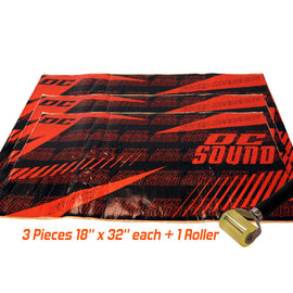 DC Sound SP-BK3 3 Sheets 18" x 32" Sound Deadening Noise Insulation Vibration Dampening Material Bulk Kit +Roller